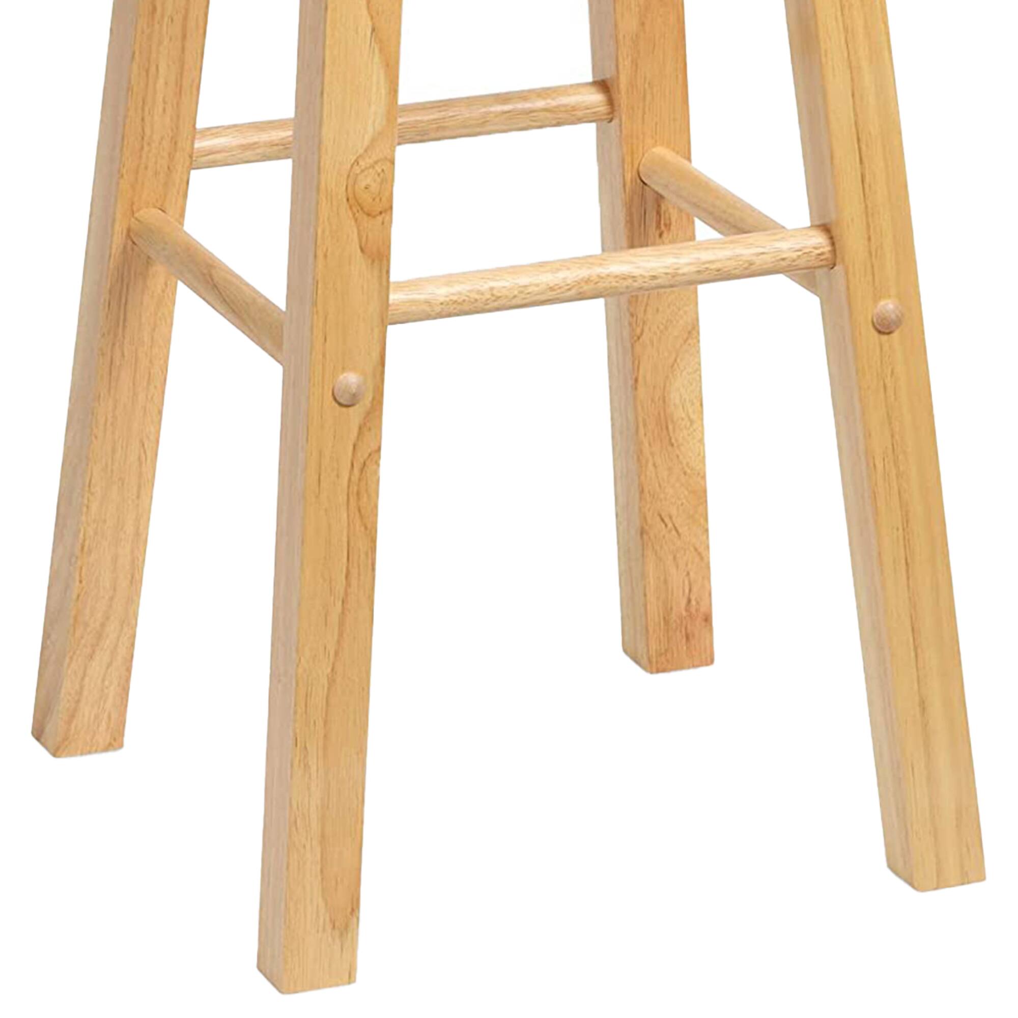 Alt View 3. PJ Wood - PJ Wood Classic Round Seat 29" Tall Kitchen Counter Stools, Natural (Set of 10) - Natural/Brown.