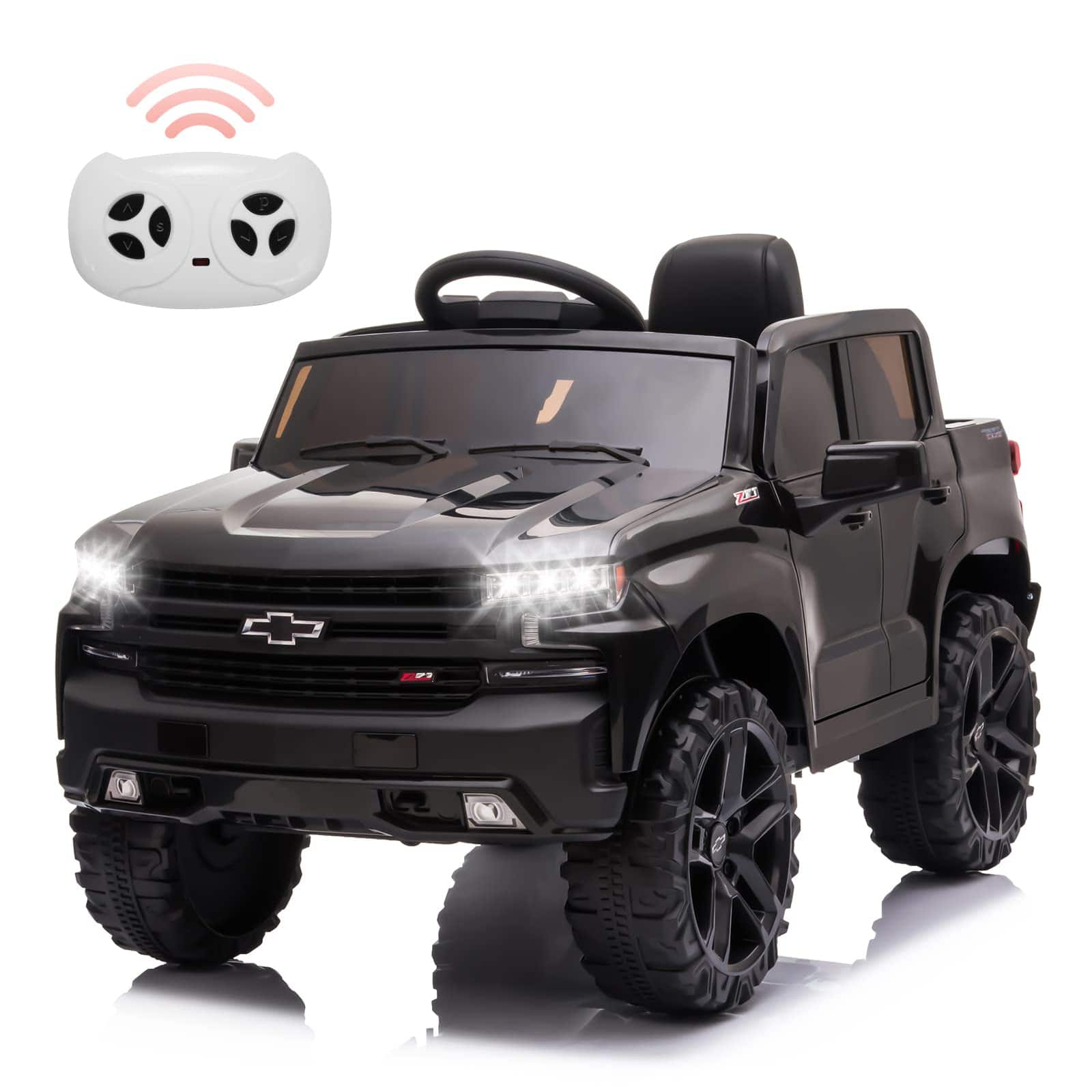 GARVEE - Licensed Chevrolet Silverado 12V Kids Ride On Truck, Remote Control, Bluetooth, LED Lights,Electric Vehicle for Toddlers