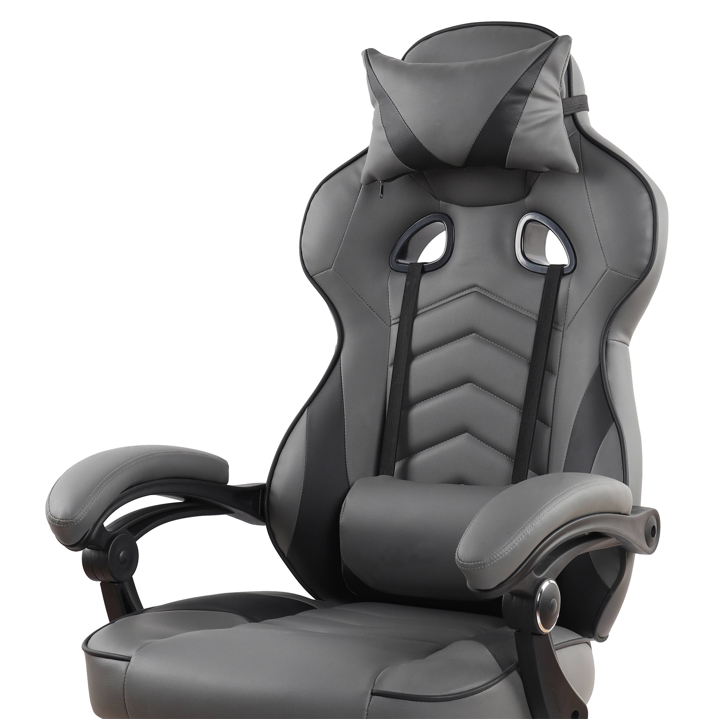 Alt View 5. Spaco - Spaco Gaming Racing Style Fully Reclining Executive Office Chair,Executive Chair with Footrest for Study, Office - Grey.