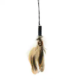 Melrose - Pheasant Feather Christmas Ornament - 13.5" - Black and - Brown