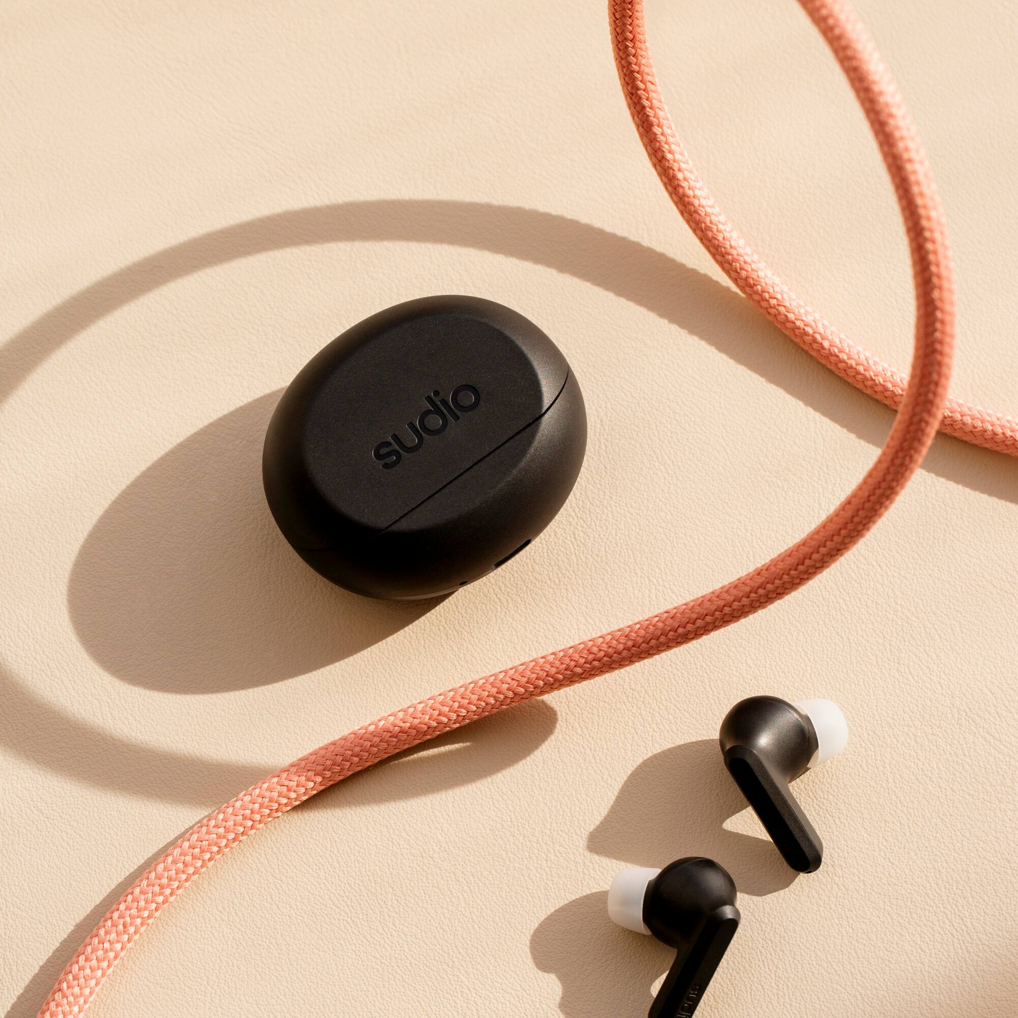 Alt View 4. Sudio - Sudio A3 Pro True Wireless Noise Cancelling Earbuds -Black - black.