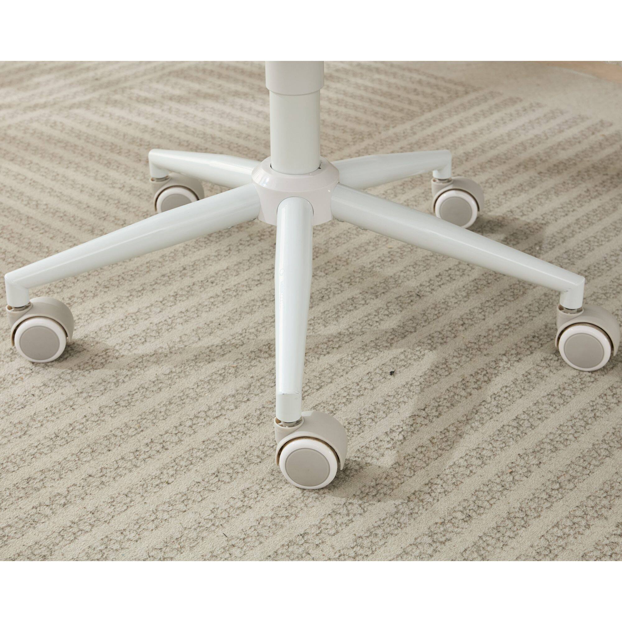 Alt View 3. Forest'nSky - Adjustable Cross-Legged Meditation Chair with Wheels & Lumbar Support,Ivory - Ivory.