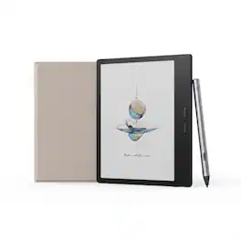 Bundle - BOOX - Go 7 (Gen 2). InkSense Plus Stylus + Beige Magnetic Cover Case with Pen Holder - 2025 - Black