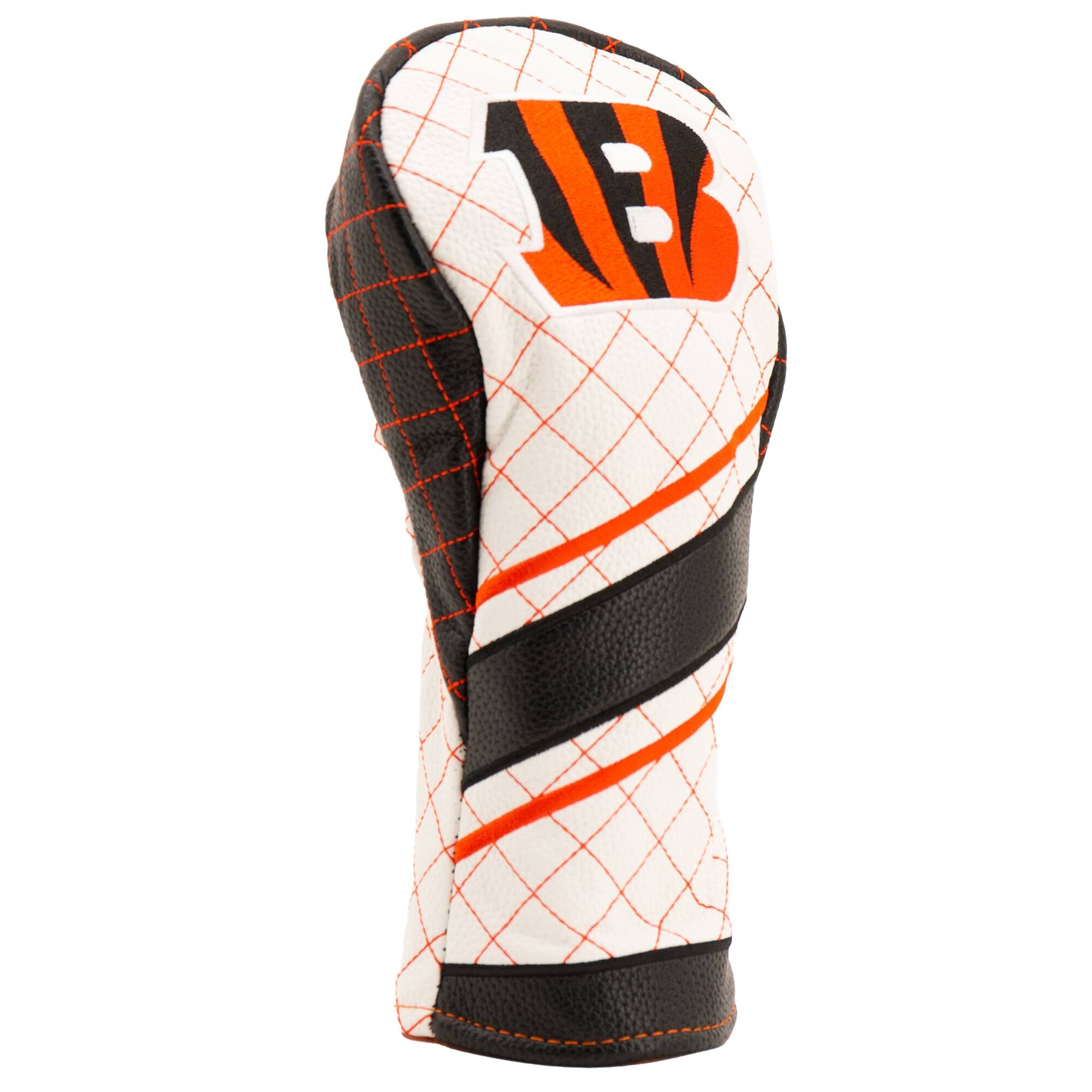 Alt View 2. Team Golf - Cincinnati Bengals Striped Quilted Fairway Headcover - Multicolor.