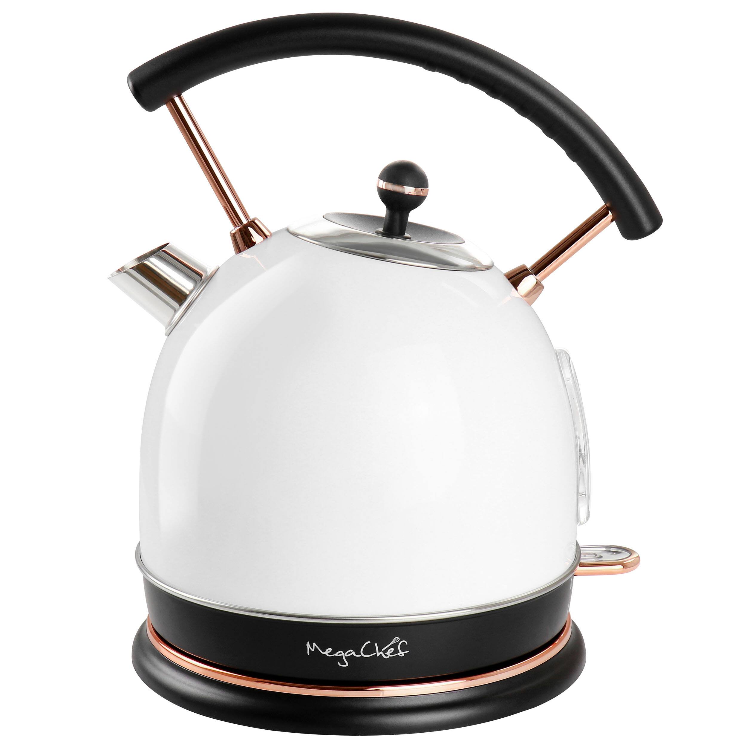 Alt View 1. MegaChef - MegaChef 1.9 Quart Half Circle Electric Tea Kettle in White - White.