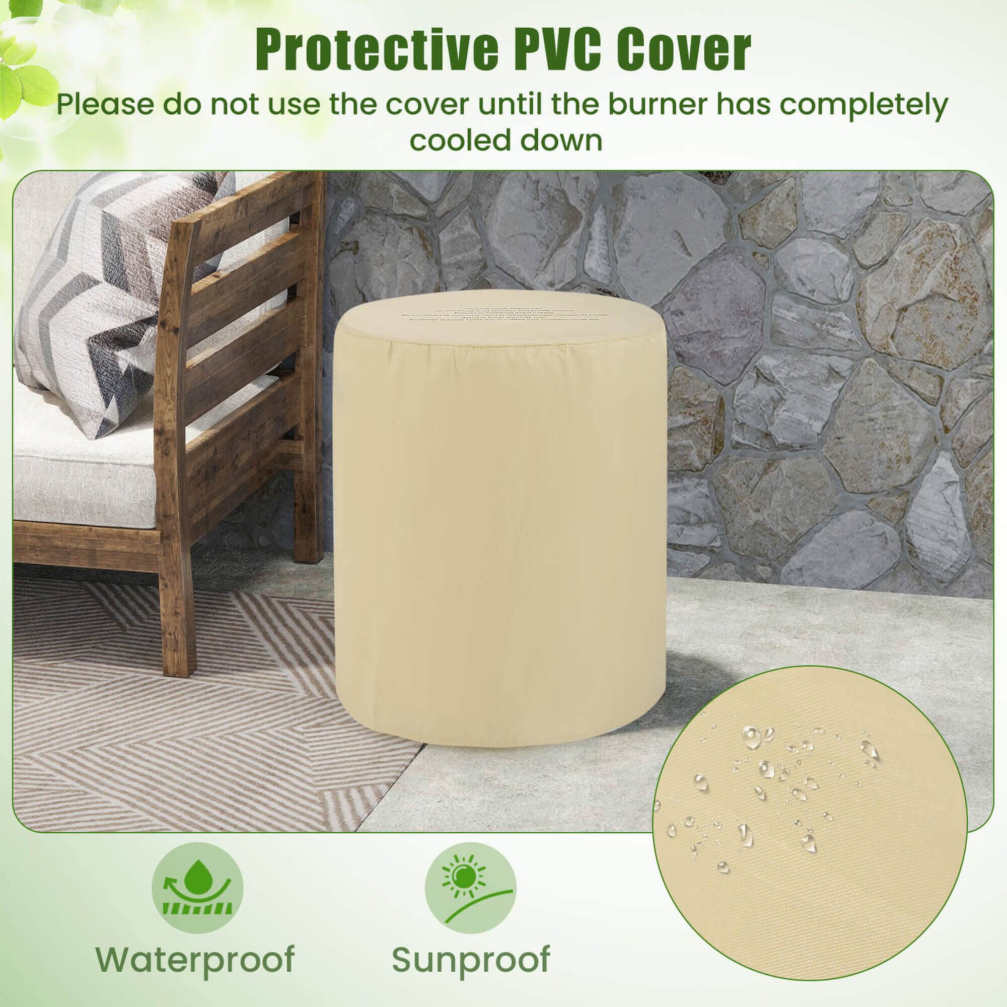 Protective PVC Cover

Please do not use the cover until the burner has completely cooled down

Waterproof Sunproof