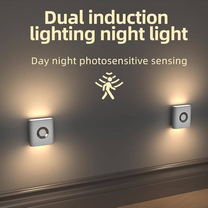 Dual induction lighting night light  
Day night photosensitive sensing