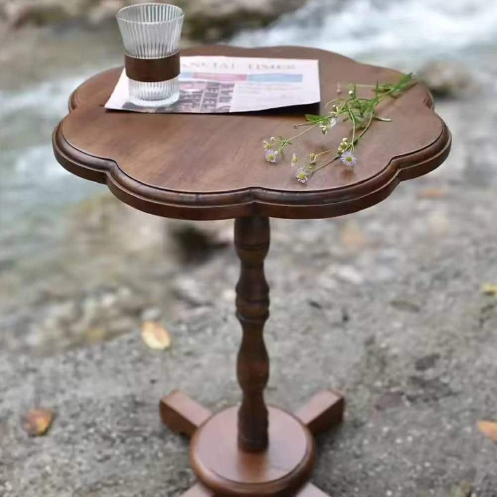 Refined Abode Design - Genuine Petal Shape Retro Coffee Table - Walnut