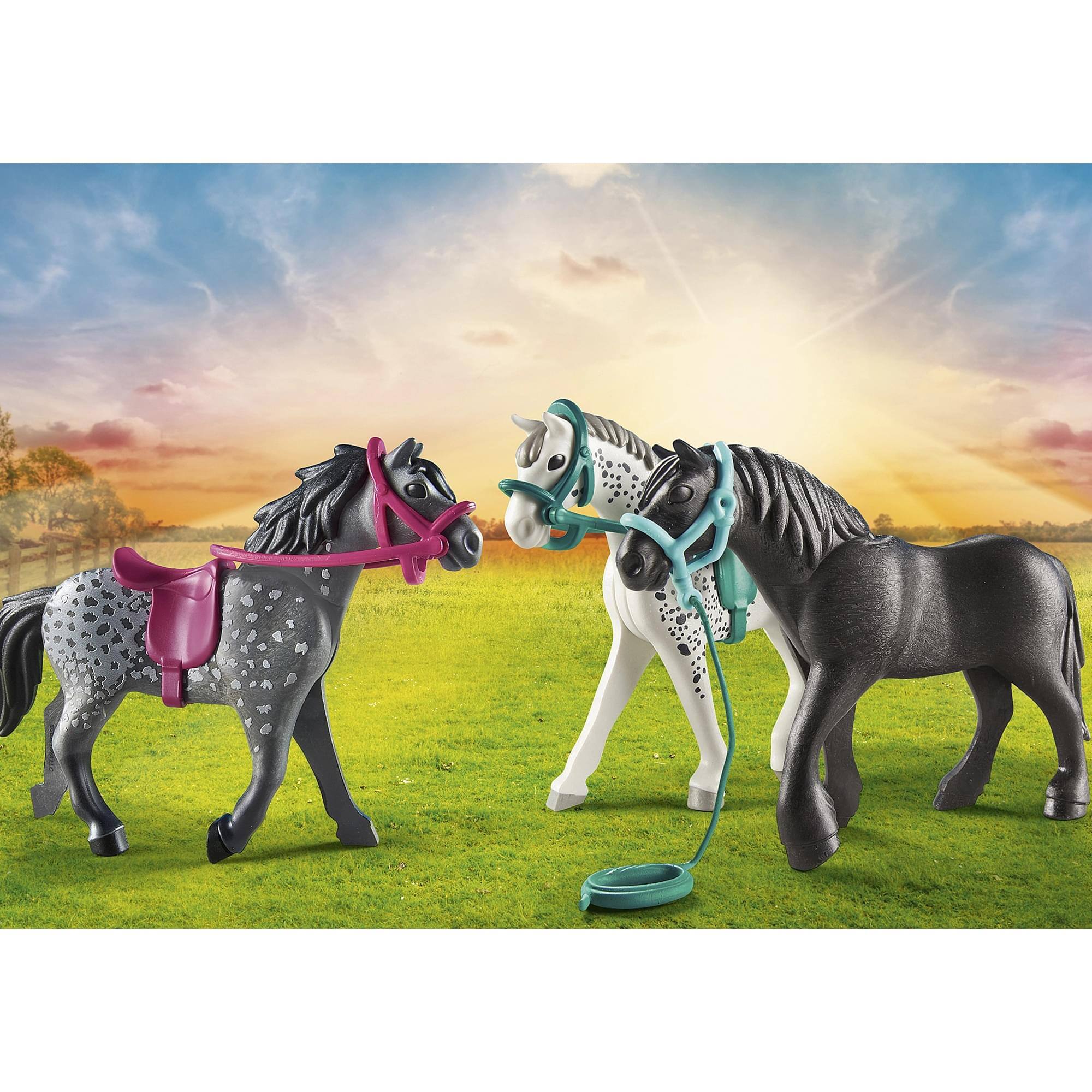 Alt View 1. Playmobil - Playmobil 70999 Country Horse Trio Building Set - Multi-Color.