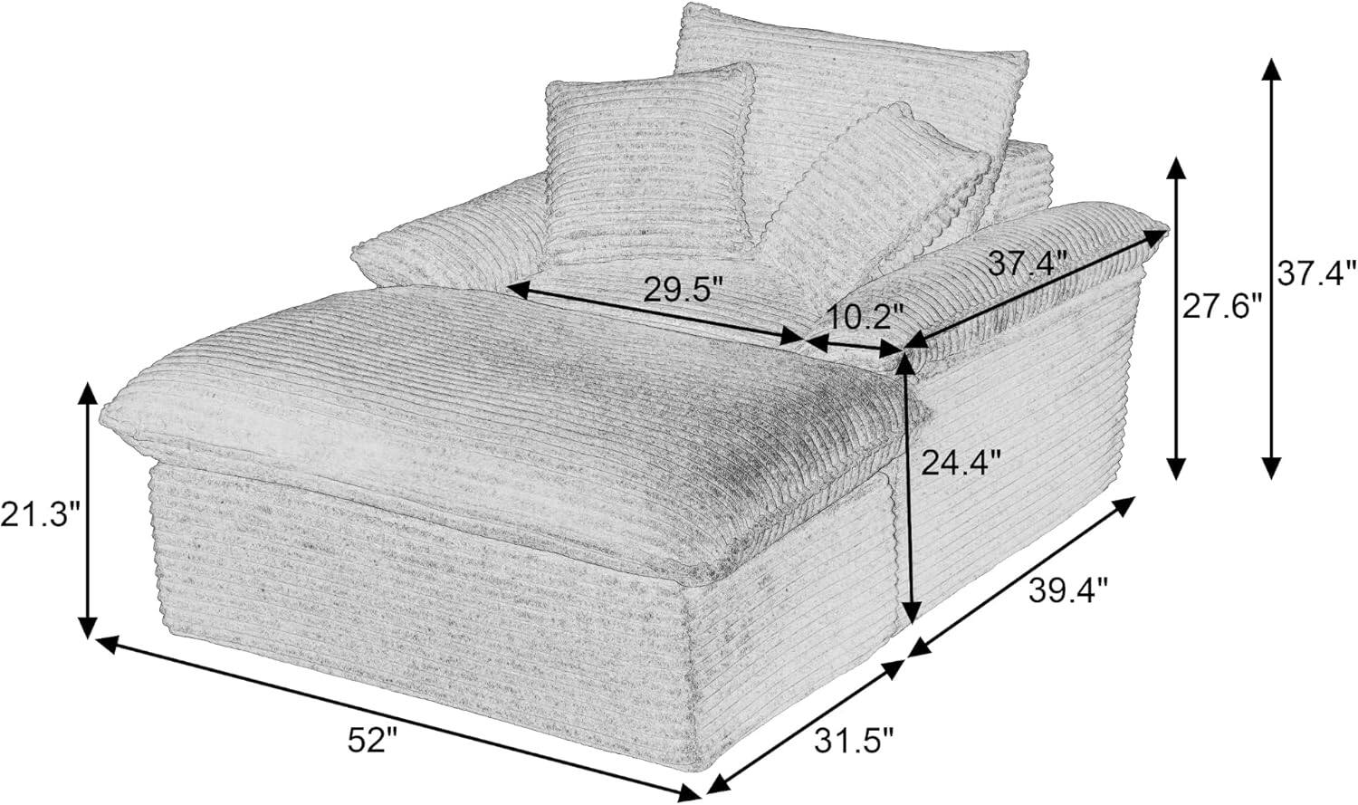 29.5"  
10.2"  
37.4"  
37.4"  
27.6"  
21.3"  
24.4"  
39.4"  
52"  
31.5"