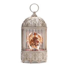BreeBe - LED Nativity Scene Snow Globe 11"H - Beige, Gold