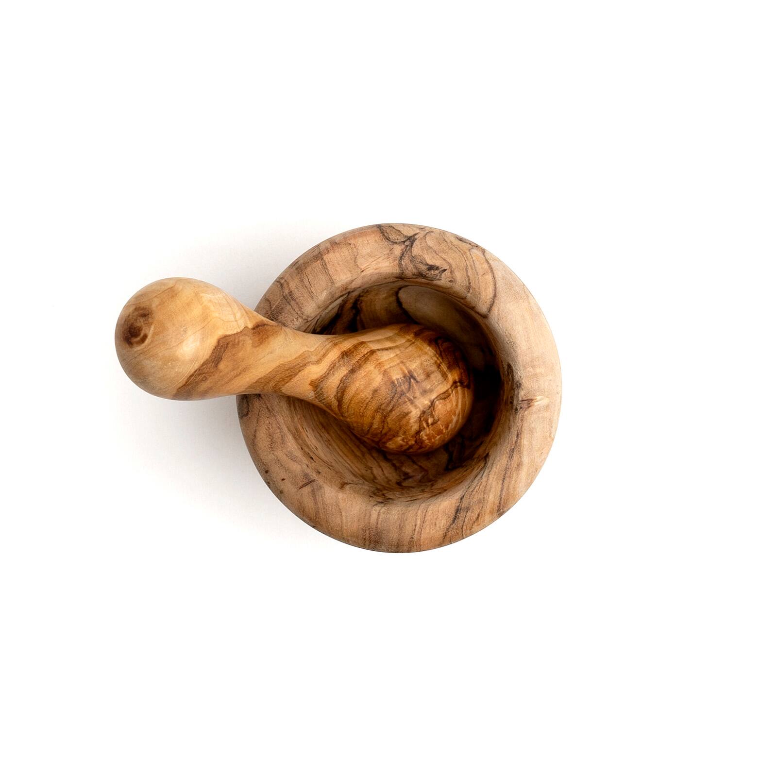 Front. Berard - Handcrafted Olivewood Mortar and Pestle Set, 2.75-Inch - Brown.
