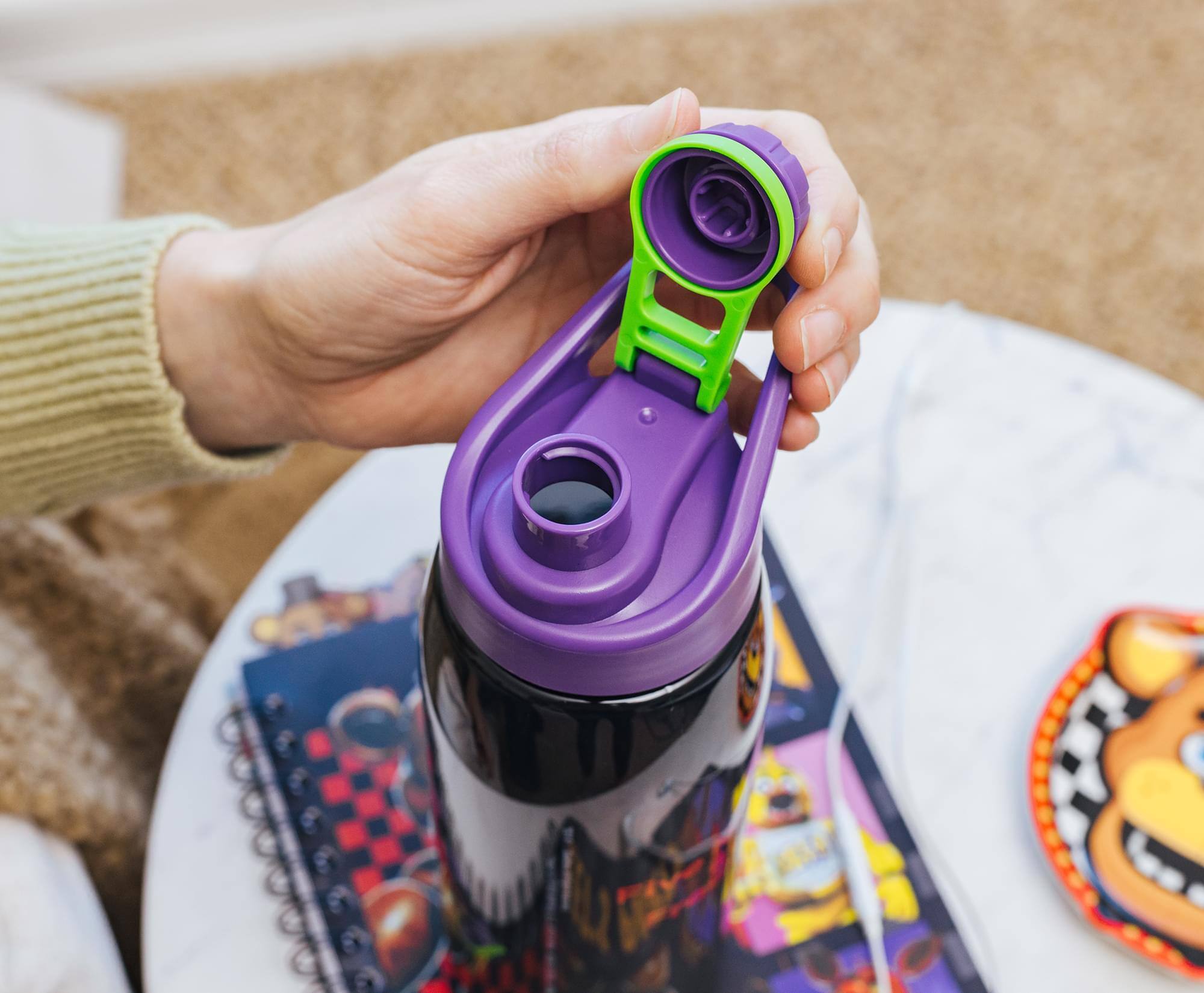 Alt View 3. Silver Buffalo - Five Nights At Freddy's "Let's Party" Water Bottle | Holds 28 Ounces - Multi-Colored.