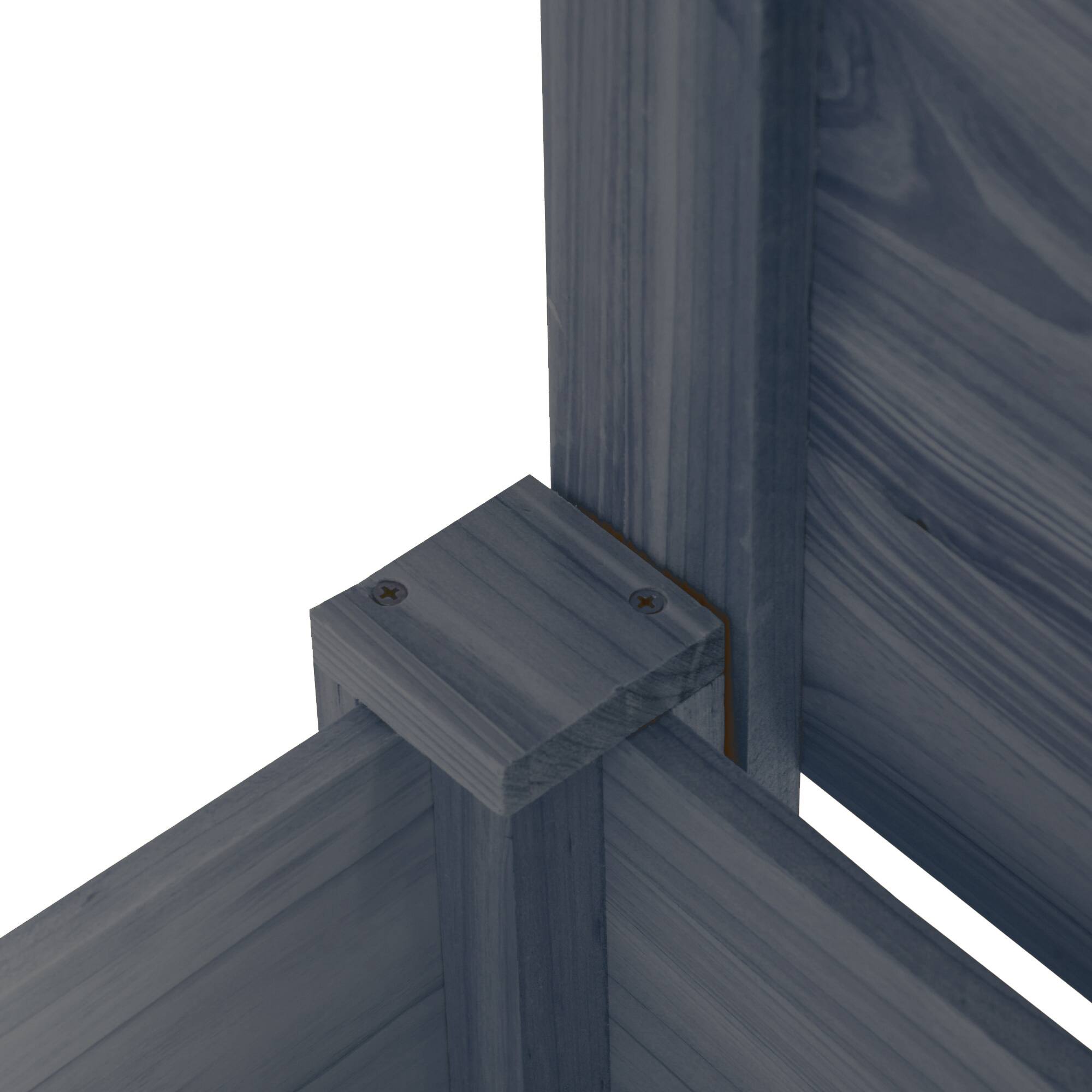 Alt View 7. Outsunny - Raised Garden Bed Set of 3, Wooden Elevated Planter Box with Legs and Bed Liner - Gray.