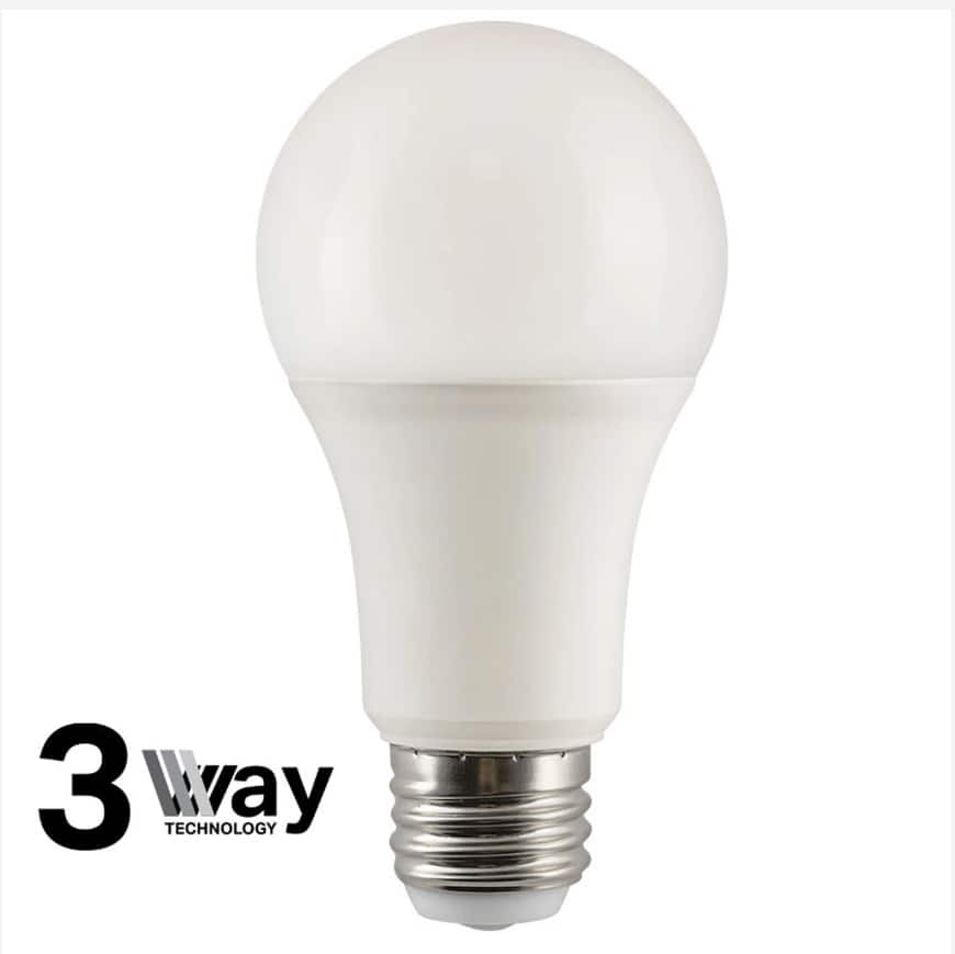 VIRIBRIGHT - 40/60/80-Watt EQ A19 E26 3-Way LED Light Bulb 4000K, 1-Pack - White