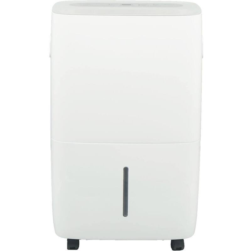 Front. Edendirect - 25 pt. Quiet Dehumidifier in. White with with Bucket for Home, Basement, with Auto Defrost, 24H Timer.