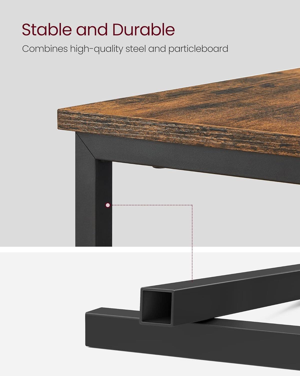 Stable and Durable  
Combines high-quality steel and particleboard