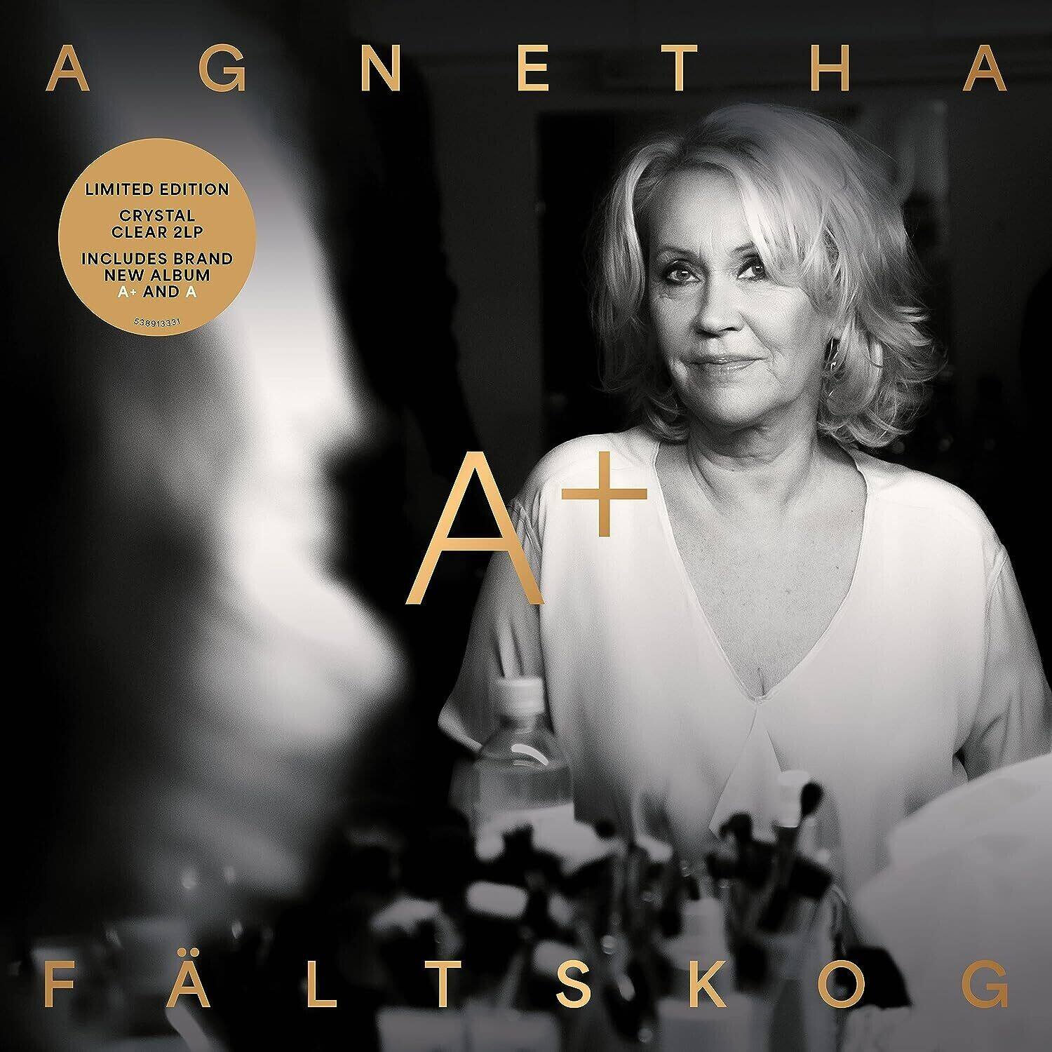 AGNETHA  
LIMITED EDITION  
CRYSTAL CLEAR 2LP  
INCLUDES BRAND NEW ALBUM A+ AND A  
578913331  
A+  
FÄLTSKOG