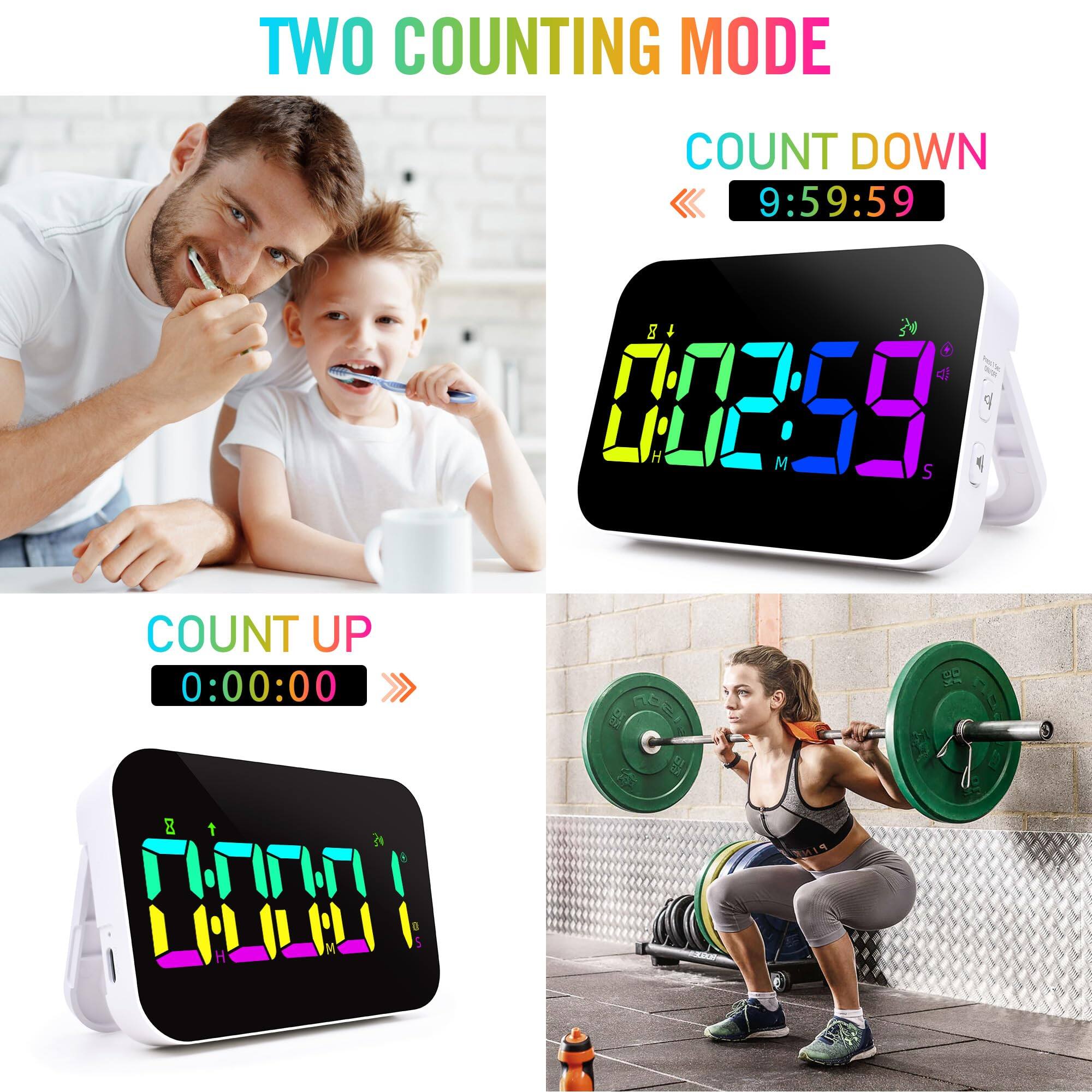 TWO COUNTING MODE

COUNT DOWN
9:59:59

COUNT UP
0:00:00