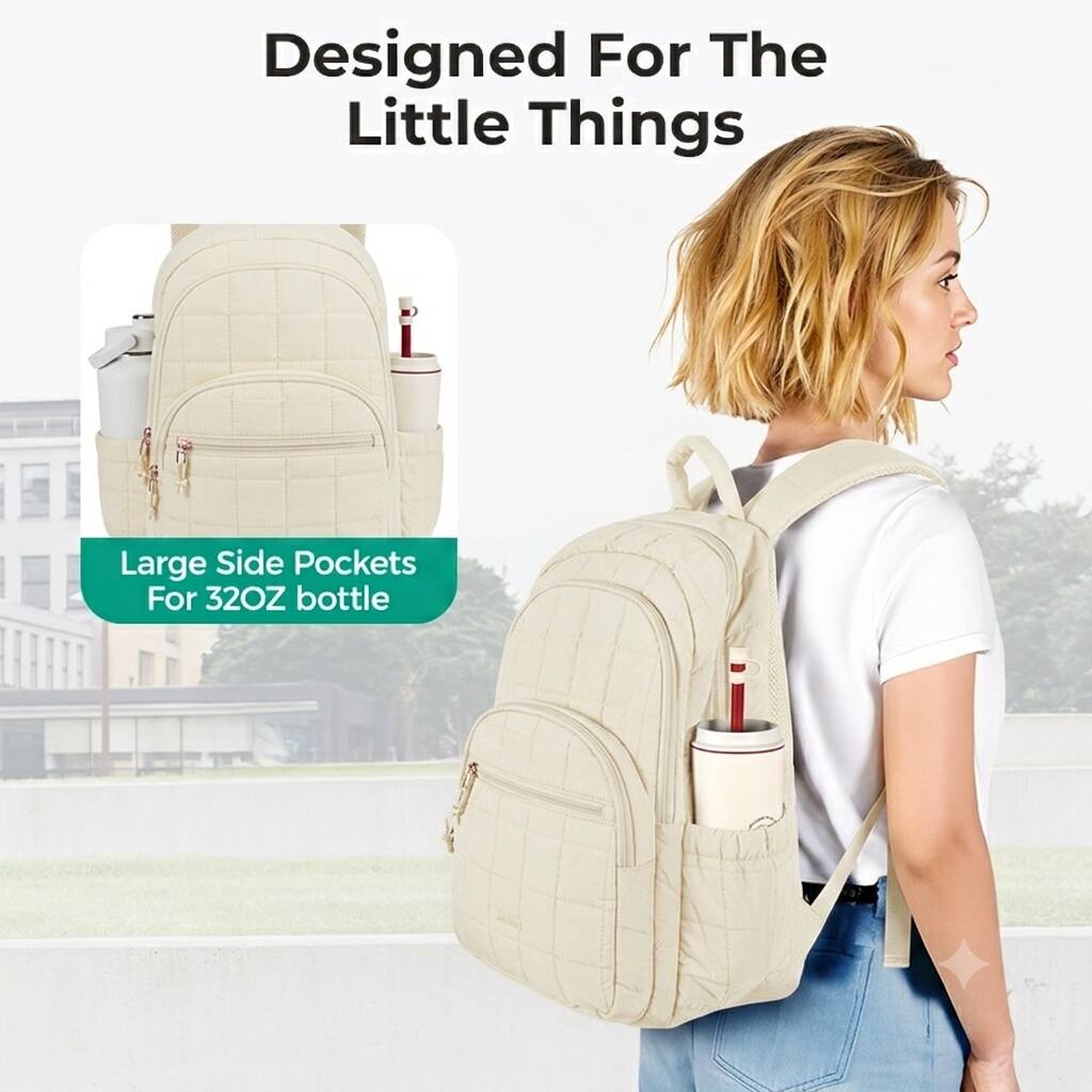 Designed For The Little Things

Large Side Pockets For 32OZ bottle