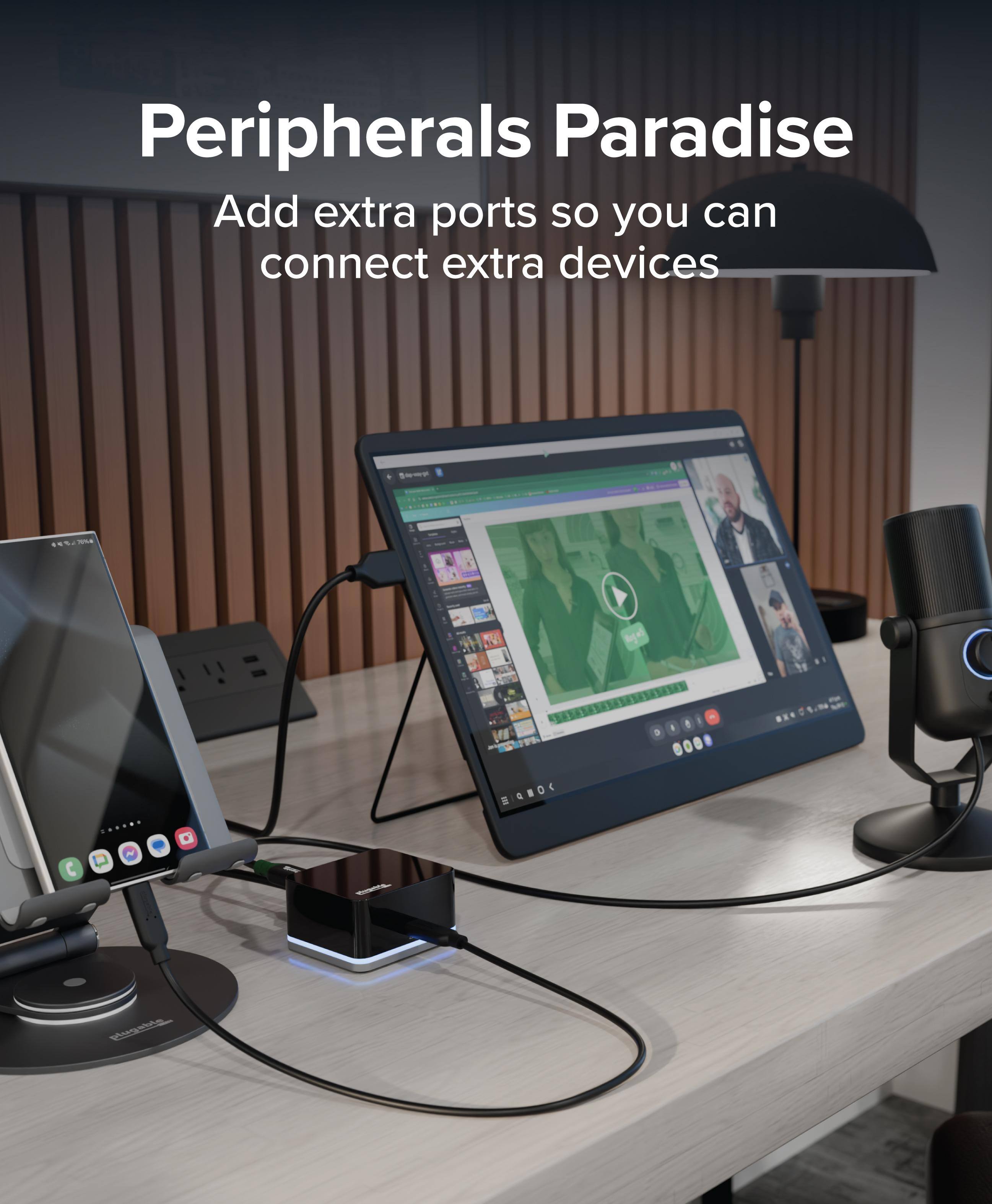 Peripherals Paradise  
Add extra ports so you can connect extra devices
