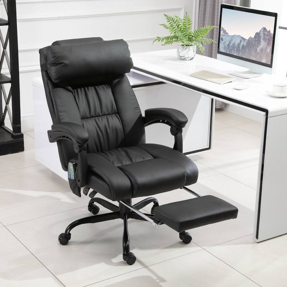 Alt View 6. Loheer - Loheer Massage Office Chair High Back Reclining Executive Black - Black.