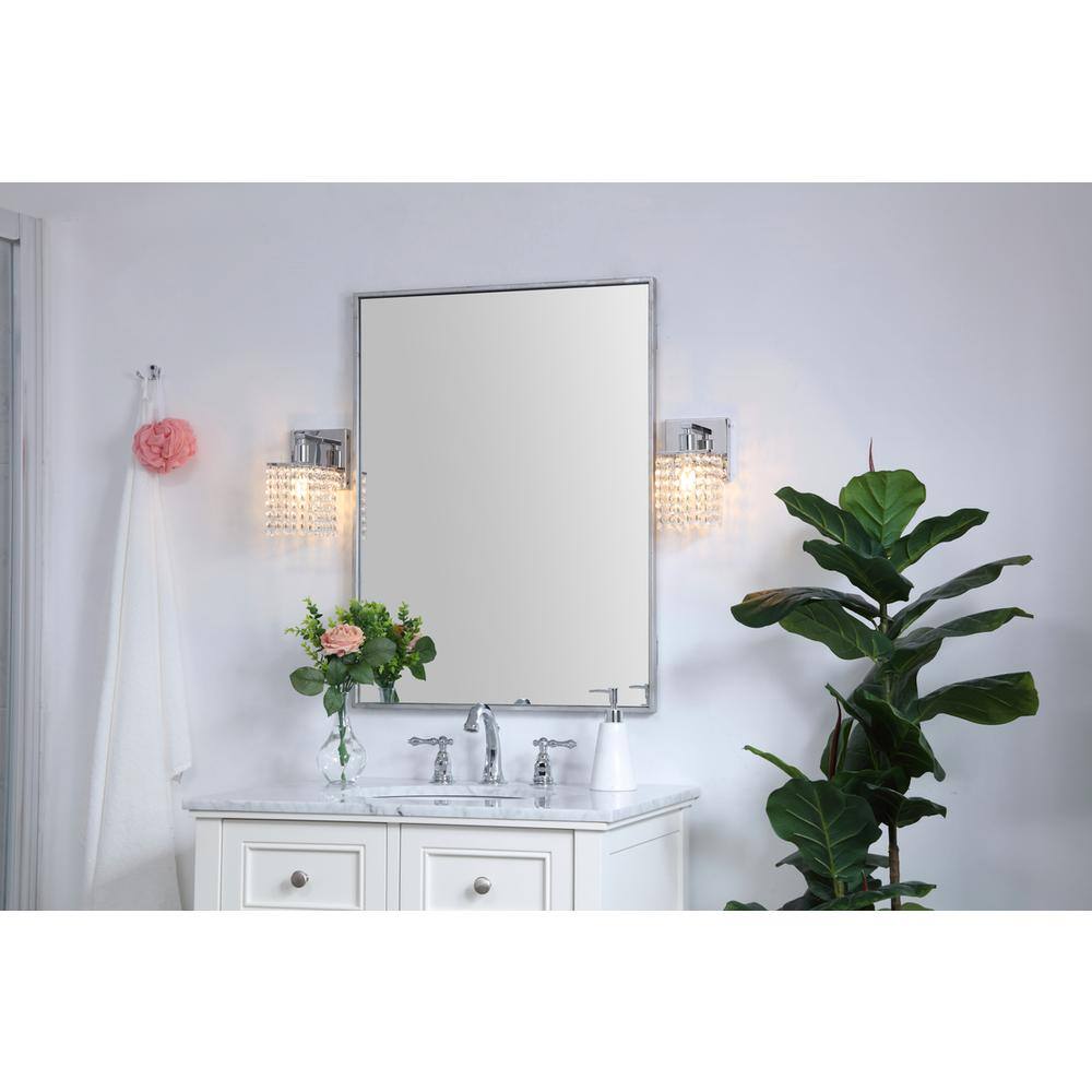 Angle. Living District - Phineas 1 light Chrome and Clear Crystals wall sconce - Chrome And Clear Crystals.
