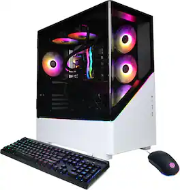 CyberPowerPC - Gaming Desktop - Intel Core Ultra 9 285 2025 - NVIDIA GeForce RTX 5070 Ti 16GB - 32GB DDR5 Memory - 2TB SSD Storage - White