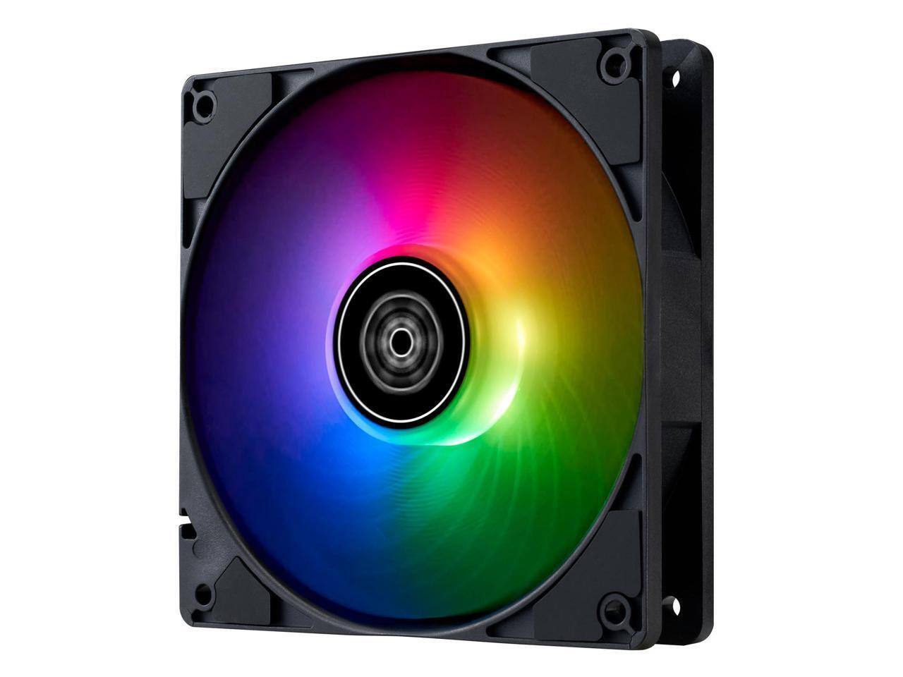 Left. SilverStone - Silverstone Air Penetrator 120SK ARGB High performance 120mm air channeling computer fan with ARGB lighting effects - Silver.