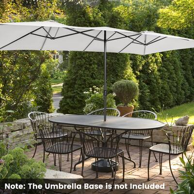 costway patio double-sided market umbrella crank Patiojoy 15FT Large Handle Vented Outdoor Twin Our double Costway 15' Double-Sided Patio Umbrella