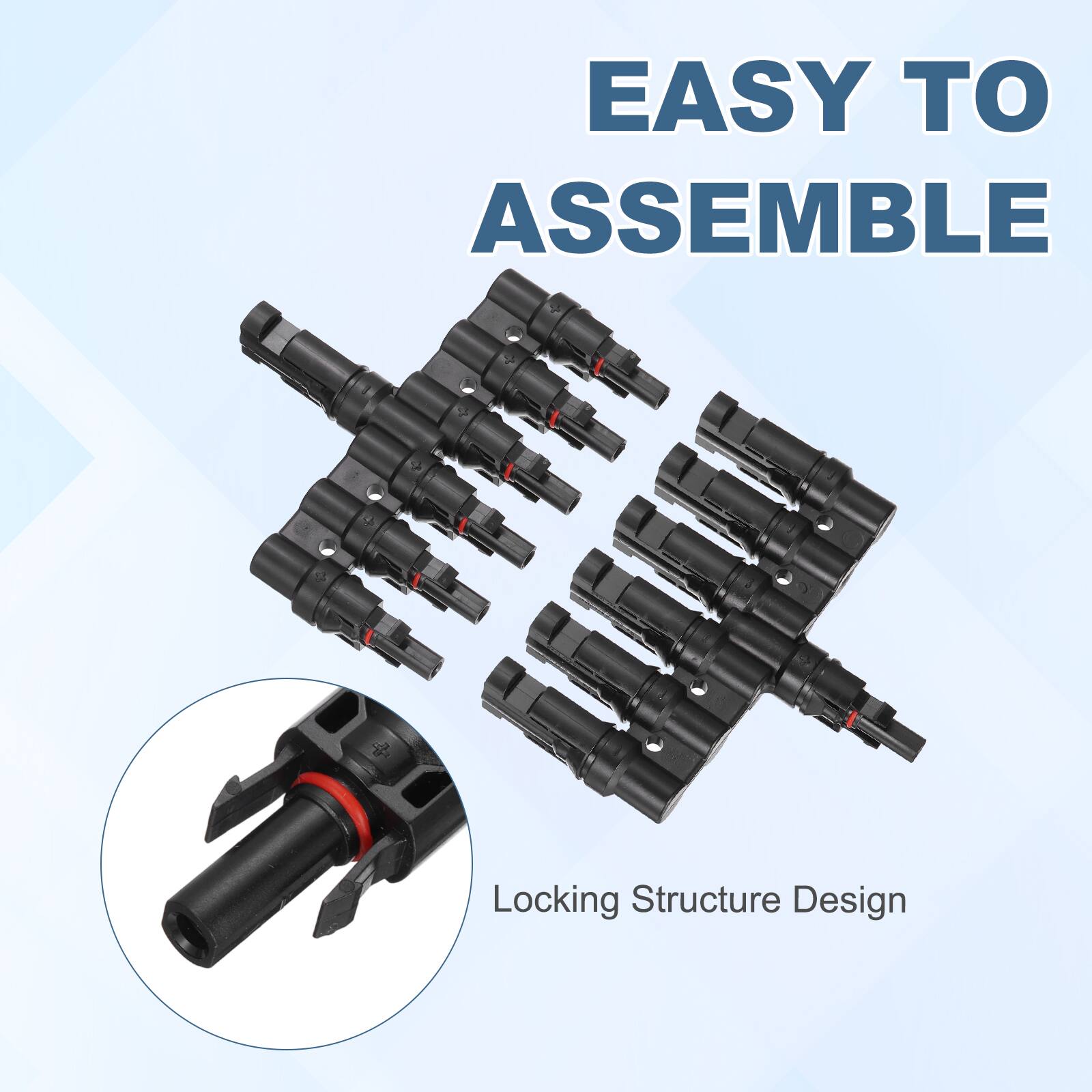 EASY TO ASSEMBLE  
Locking Structure Design