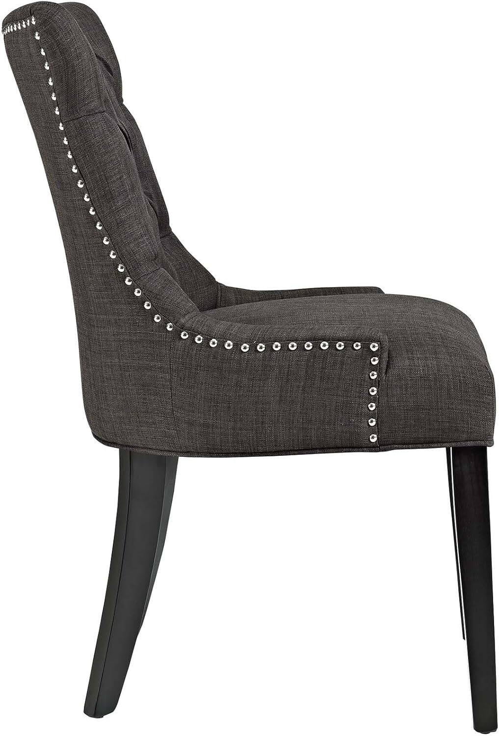 Alt View 3. Modway - Regent Tufted Fabric Dining Chair by Modway - Brown.