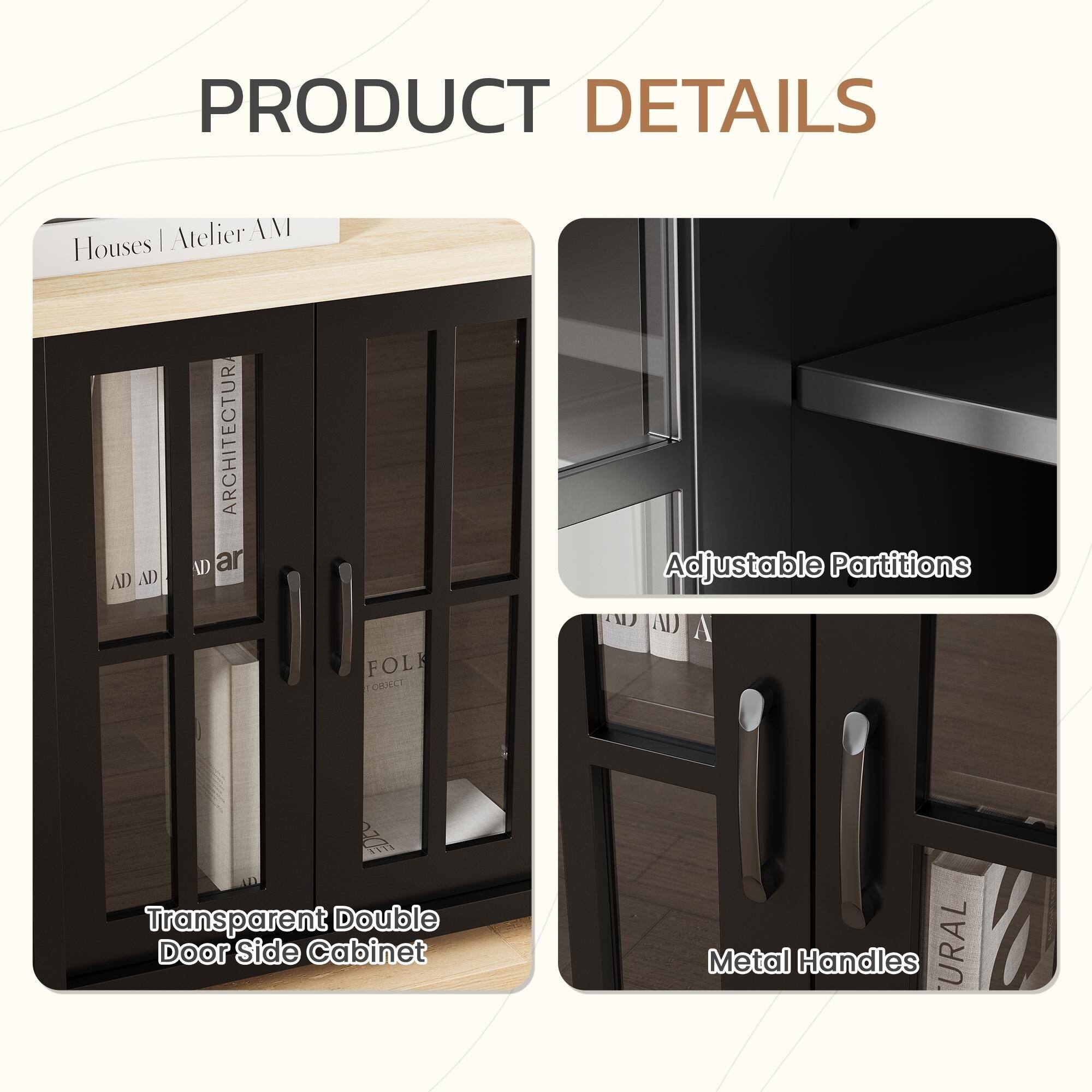 PRODUCT DETAILS

- Houses | Atelier AMI
- Transparent Double Door Side Cabinet
- Adjustable Partitions
- Metal Handles