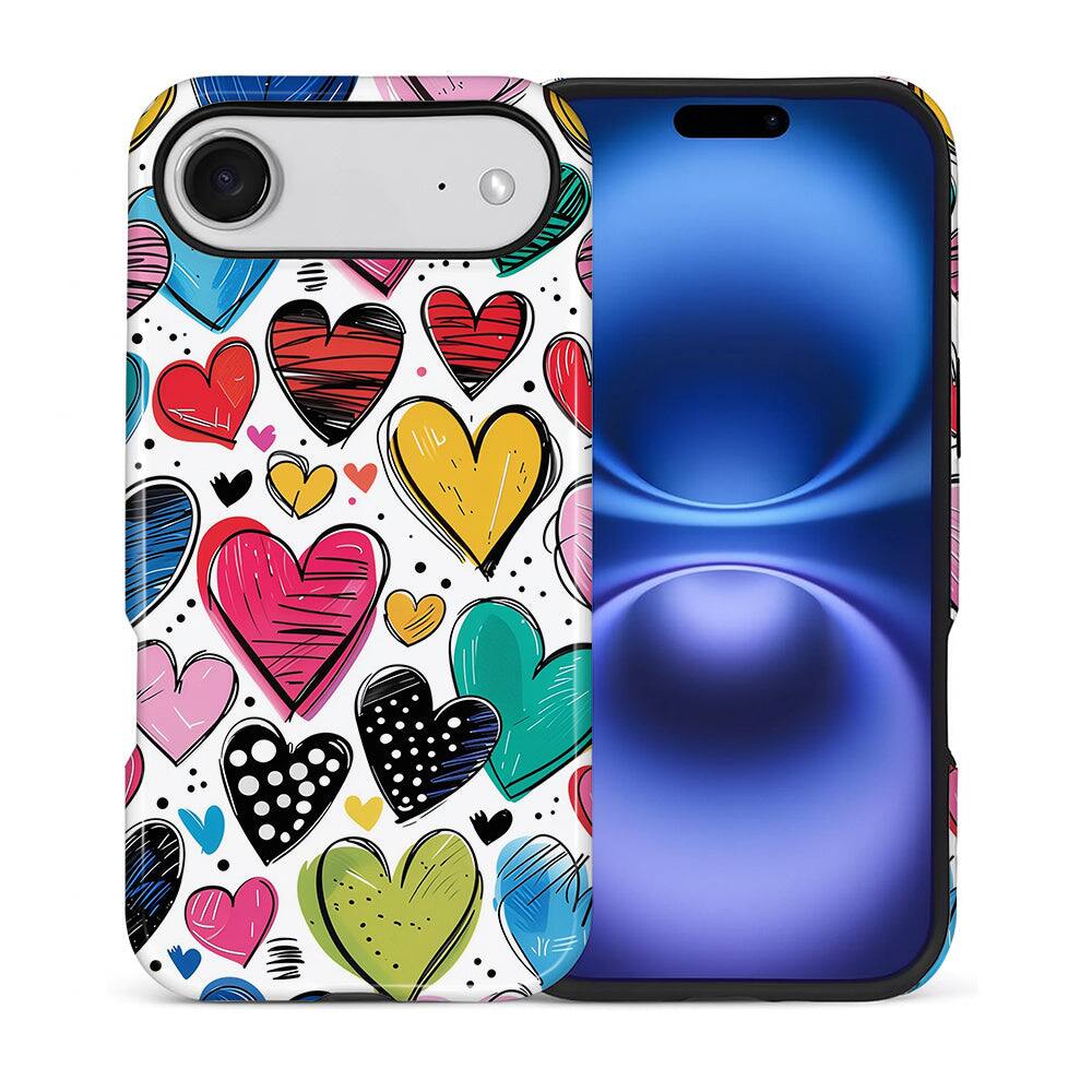 Colorful Heart Doodle for iPhone Air