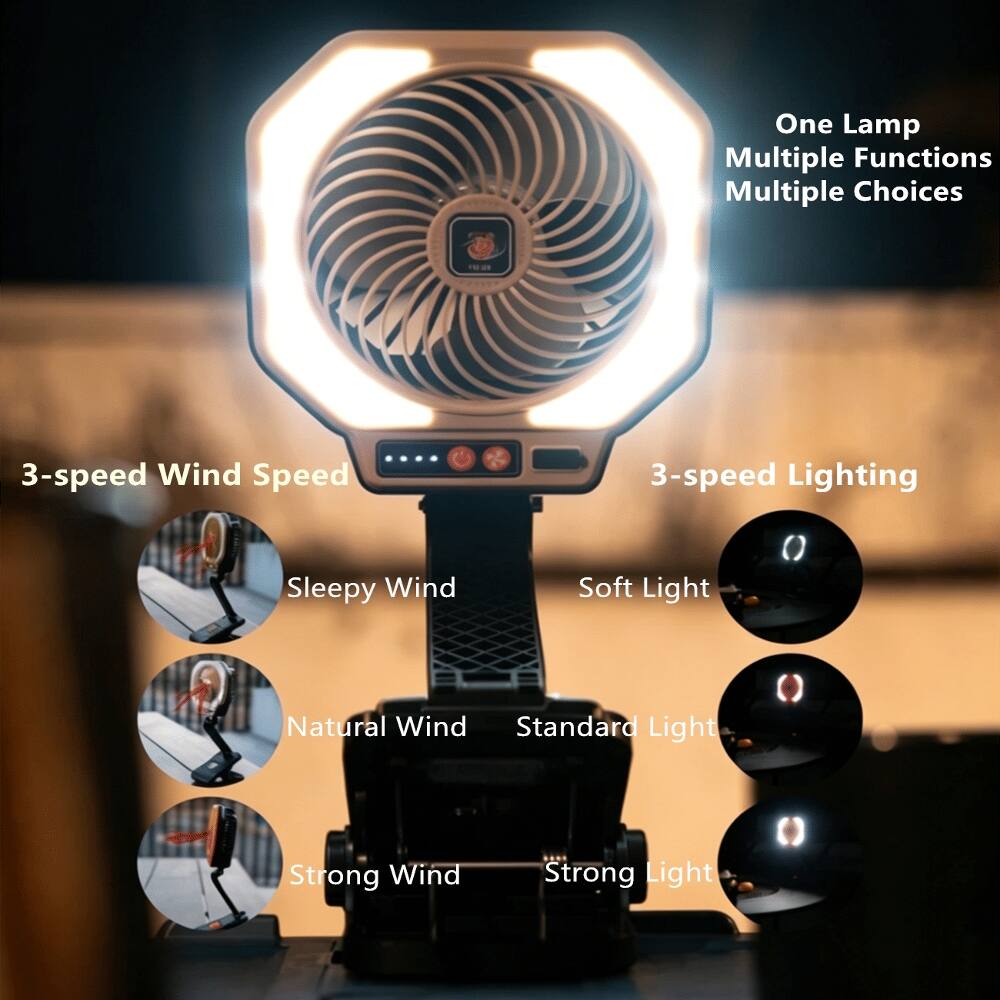 One Lamp Multiple Functions Multiple Choices

3-speed Wind Speed
3-speed Lighting

Sleepy Wind
Soft Light
Natural Wind
Standard Light
Strong Wind
Strong Light