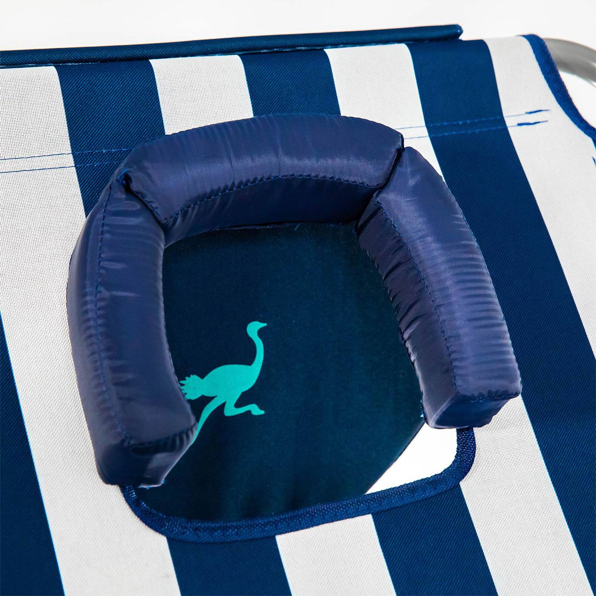 Alt View 7. Ostrich - Ostrich The Ladies Comfort Lounger, Foldable Beach Pool Tanning Chair, Stripe - Blue and White Striped.