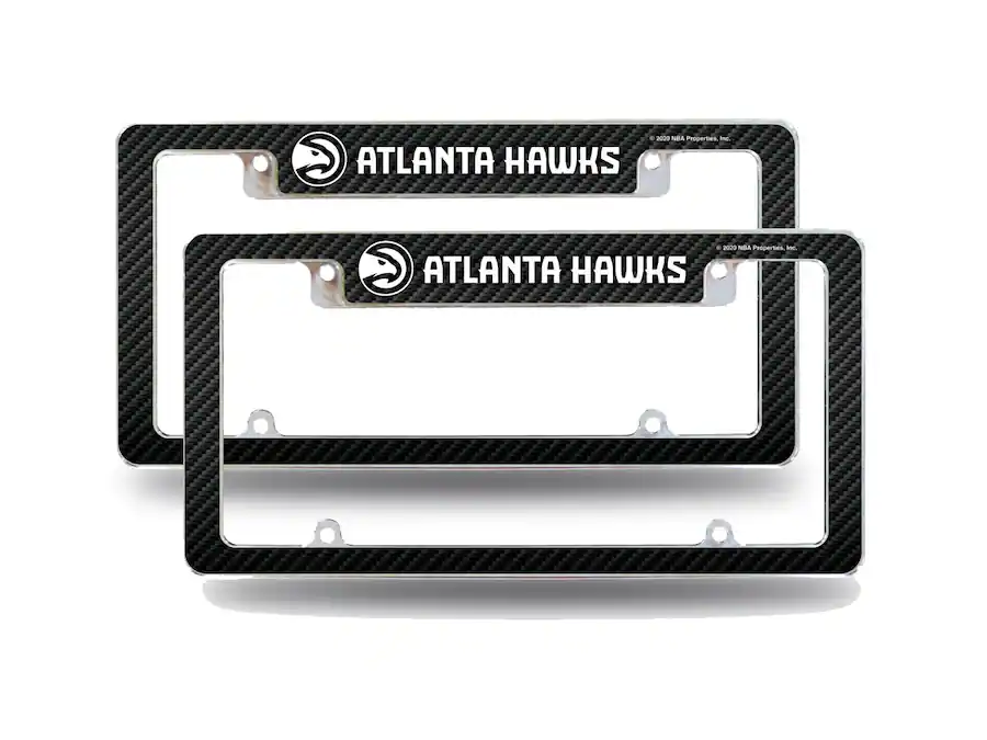 Rico Industries Atlanta Hawks (Set of 2) Chrome Metal License Plate ...