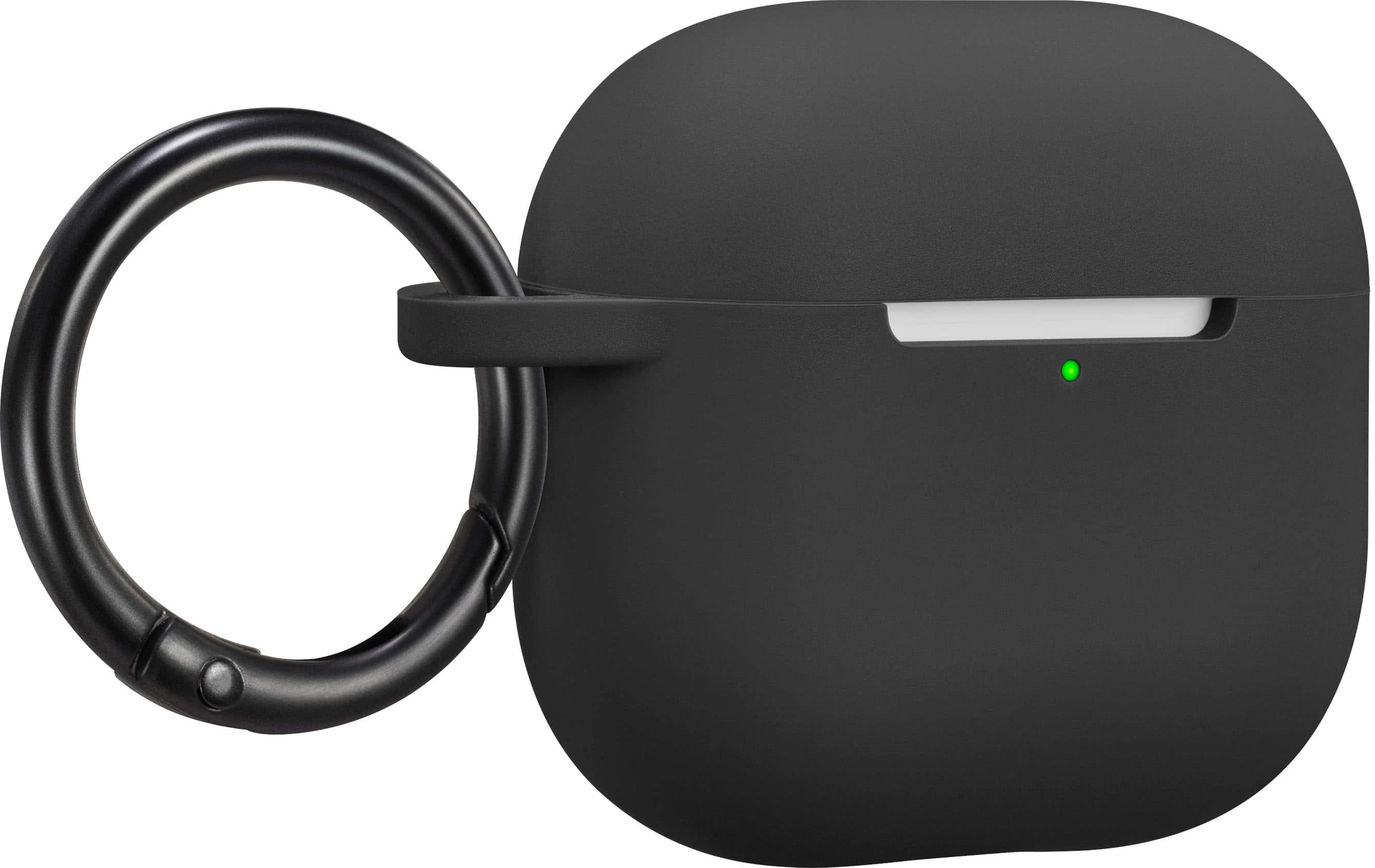 Angle. Best Buy essentials™ - Case for Apple AirPods 4 and AirPods 4 with Active Noise Cancellation (ANC) - Black.