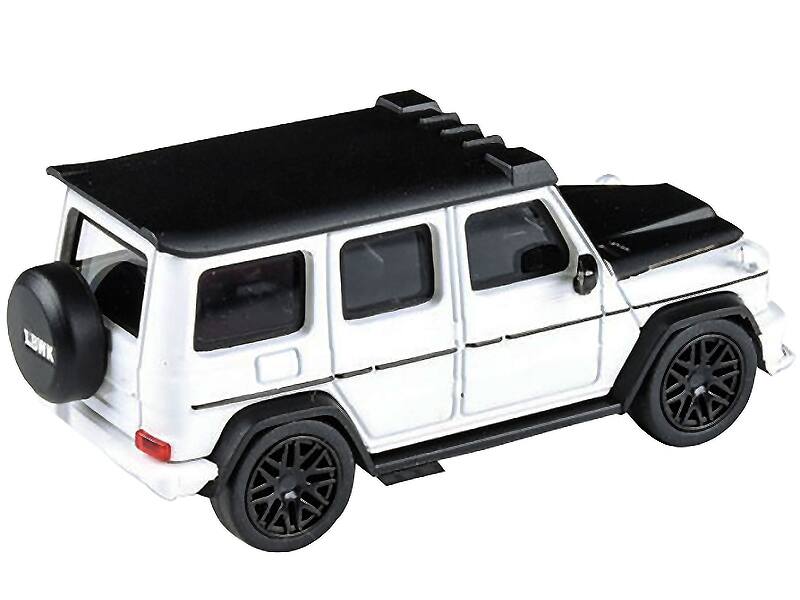 Alt View 1. Paragon - Mercedes AMG G63 Liberty Walk Wagon White with Black Hood and Top 1/64 Diecast Model Car by Paragon.