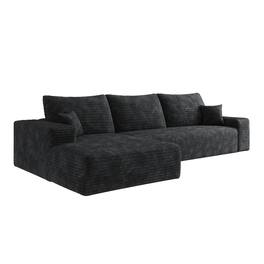 Boyel Living - Black Modular 3 Seat Foam Sofa 107.0-in L x 69.7-in W x 37.8-in H - Black