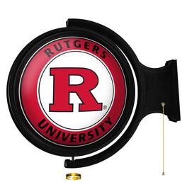 The Fan-Brand - Rutgers Scarlet Knights Team Logo 21'' x 23'' Rotating Lighted Wall Sign - Multicolor