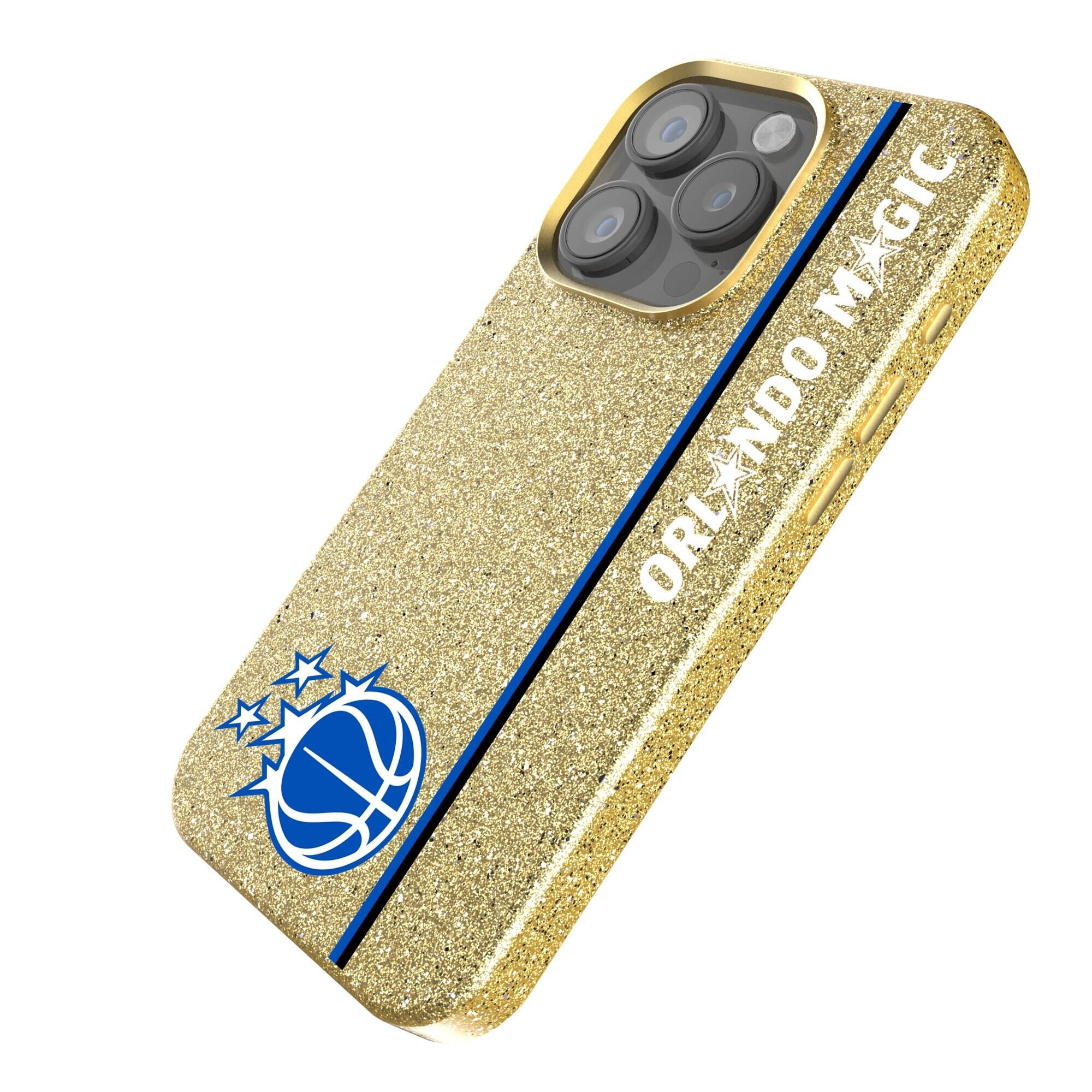 Keyscaper NBA Orlando Magic Sidebar Bling iPhone Case 16 Plus Gold ...