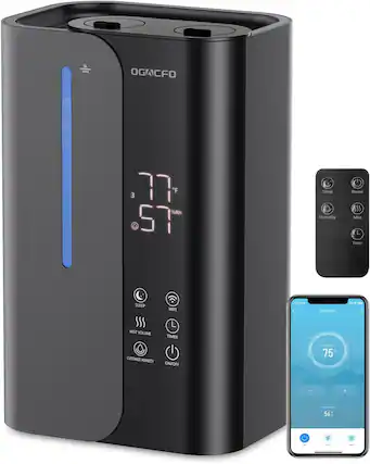 SL MAX OGACFO
3 77 F 96RH 57
Sleep Humidity Power S Mist L Timer
SLEEP WIFI 18.29
hmadfier
MIST VOLUME TIMER CUSTOMIZE HUMIDITY ON/OFF
1 75 +
Humidity 56 2 88
