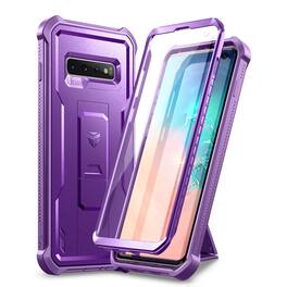 Dexnor - Case for Samsung Galaxy S10 Heavy Duty Military Grade Protection Shockproof Protective Cover for Samsung Galaxy S10 - Aurora Purple