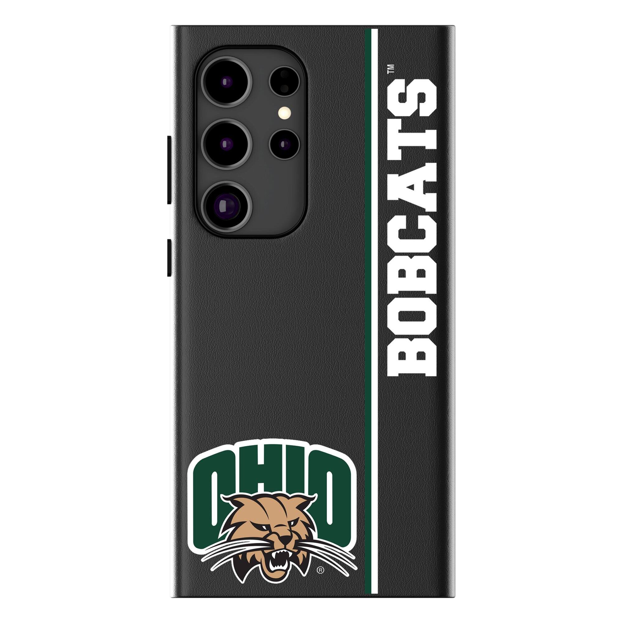 Front. Keyscaper - Ohio Bobcats Galaxy Magnetic Bump Case - S24 - Black.