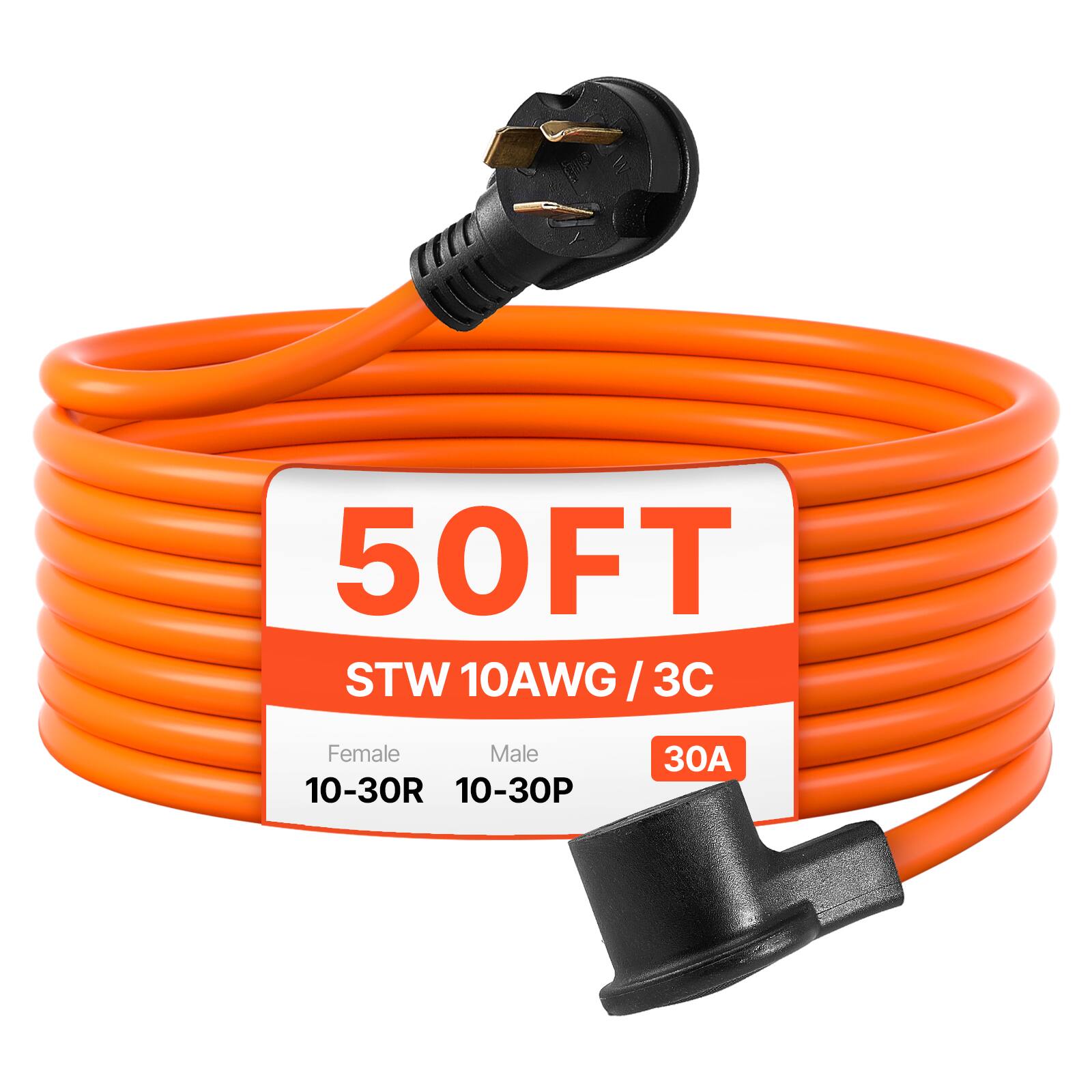 50FT STW 10AWG/3C  
Female Male 10-30R 10-30P  
30A
