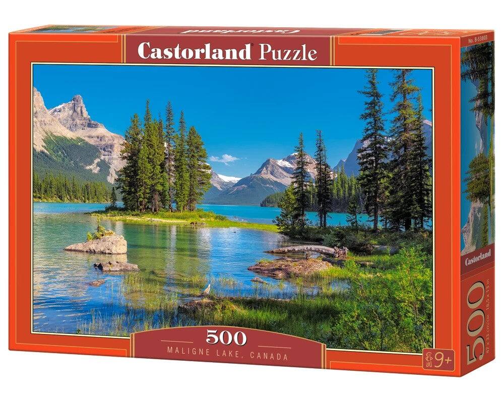 Castorland Puzzle, Castorland, 500, 500, 9+, 185x13i, 18.5 S, 47x33Cm/CM, MALIGNE LAKE, CANADA, B-53803