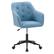 Angle. CorLiving - Marlowe Upholstered Button Tufted Task Chair - Light Blue.