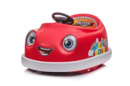 BreeBe - 12V Kids Bumper Car, Dual Drive Electric ride on with USB, Bluetooth Music, Rocking Horse Mode, Anti-Collision, Age 1-6 - Red
