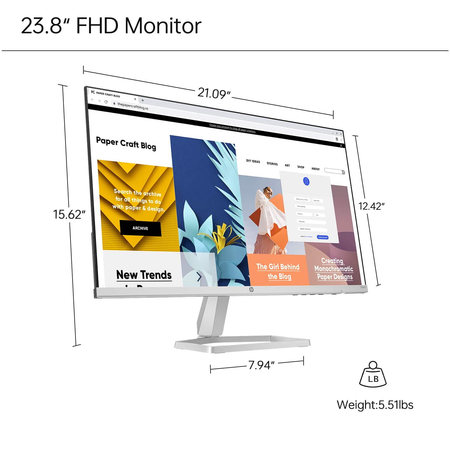 HP Series 5 24 FHD IPS Monitor 100Hz Anti Glare & Low Blue Light
